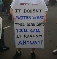 racist sign