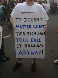 racist sign