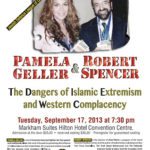 Pamela Geller returns to Toronto, joined by Robert Spencer: Sept 17