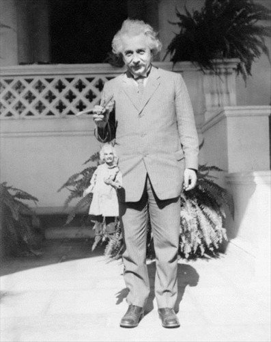 Einstein with puppet